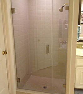 Residential Shower Door With Inline Panels